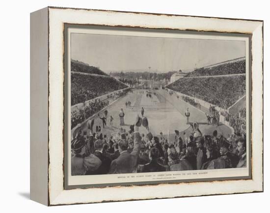 Revival of the Olympic Games at Athens, Loues Winning the Race from Marathon-Amedee Forestier-Framed Premier Image Canvas