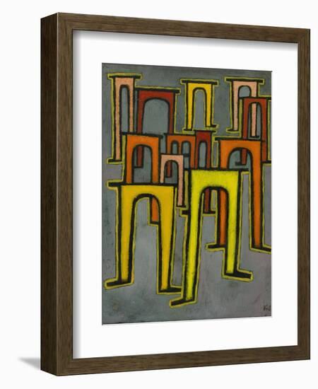 Revolution of the Viaduct, 1937-Paul Klee-Framed Giclee Print