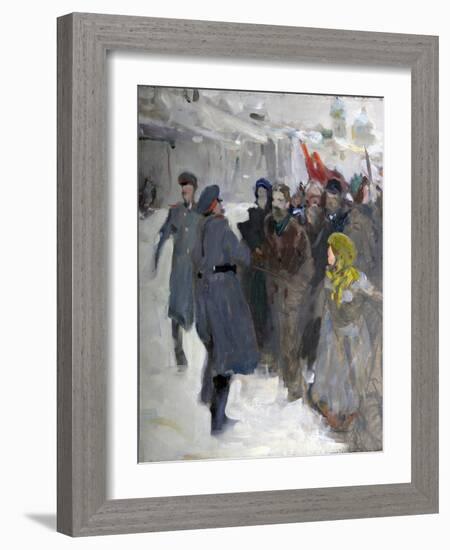 Revolutionary Demonstration, 1906-Valentin Alexandrovich Serov-Framed Giclee Print