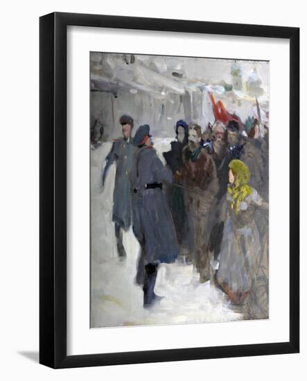 Revolutionary Demonstration, 1906-Valentin Alexandrovich Serov-Framed Giclee Print