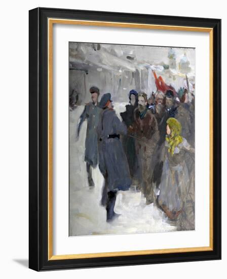 Revolutionary Demonstration, 1906-Valentin Alexandrovich Serov-Framed Giclee Print