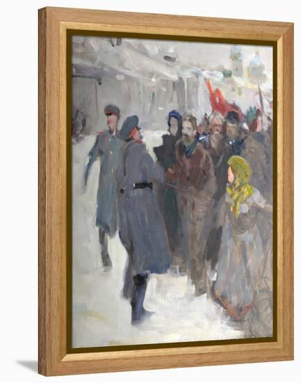 Revolutionary Demonstration, 1906-Valentin Alexandrovich Serov-Framed Premier Image Canvas