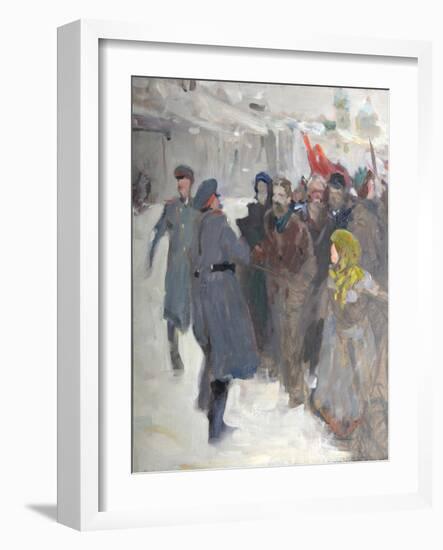 Revolutionary Demonstration, 1906-Valentin Alexandrovich Serov-Framed Giclee Print