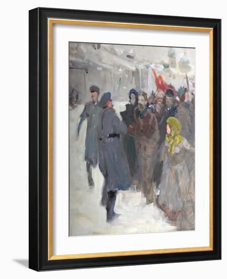 Revolutionary Demonstration, 1906-Valentin Alexandrovich Serov-Framed Giclee Print