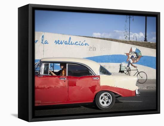 Revolutionary Slogan, Habana Vieja, Havana, Cuba-Jon Arnold-Framed Premier Image Canvas