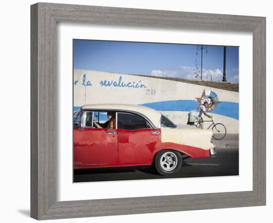 Revolutionary Slogan, Habana Vieja, Havana, Cuba-Jon Arnold-Framed Photographic Print