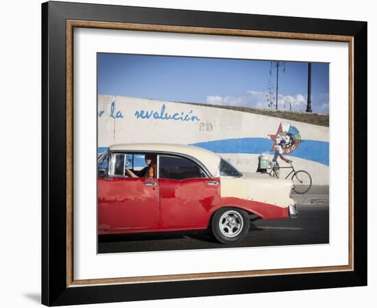 Revolutionary Slogan, Habana Vieja, Havana, Cuba-Jon Arnold-Framed Photographic Print