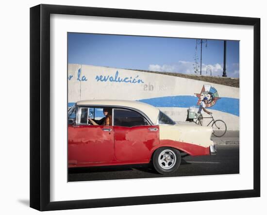 Revolutionary Slogan, Habana Vieja, Havana, Cuba-Jon Arnold-Framed Photographic Print