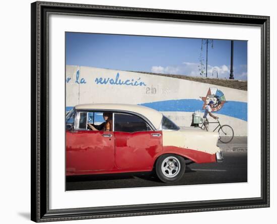 Revolutionary Slogan, Habana Vieja, Havana, Cuba-Jon Arnold-Framed Photographic Print