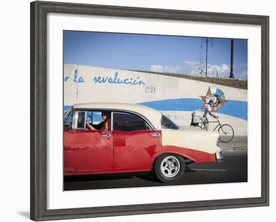 Revolutionary Slogan, Habana Vieja, Havana, Cuba-Jon Arnold-Framed Photographic Print