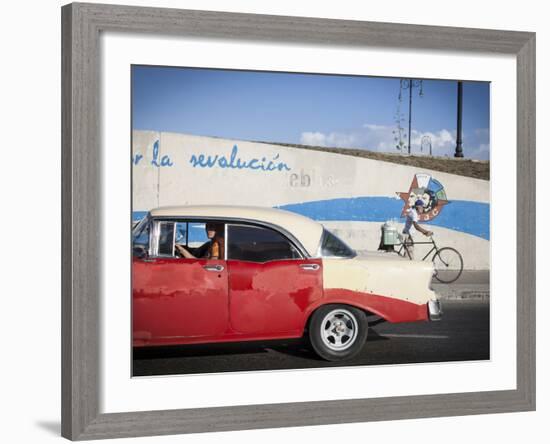 Revolutionary Slogan, Habana Vieja, Havana, Cuba-Jon Arnold-Framed Photographic Print