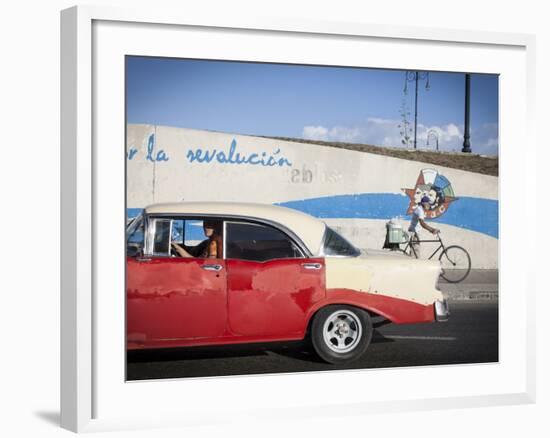 Revolutionary Slogan, Habana Vieja, Havana, Cuba-Jon Arnold-Framed Photographic Print