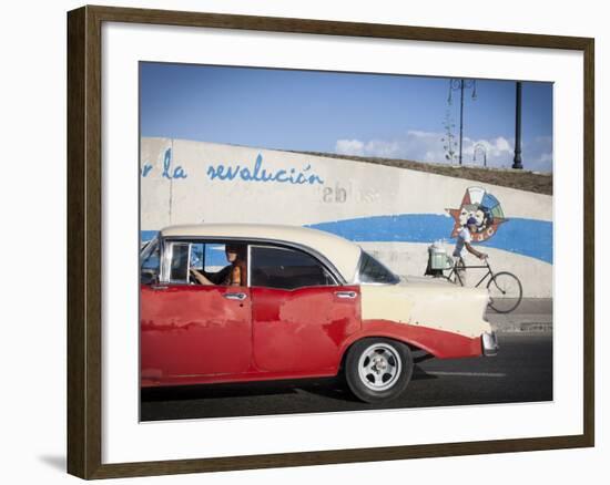 Revolutionary Slogan, Habana Vieja, Havana, Cuba-Jon Arnold-Framed Photographic Print