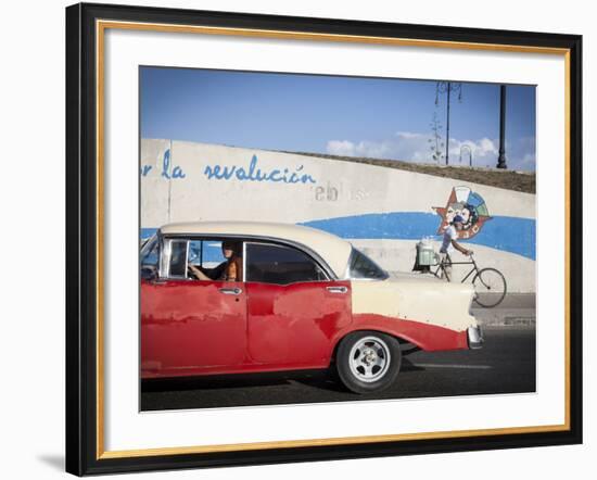 Revolutionary Slogan, Habana Vieja, Havana, Cuba-Jon Arnold-Framed Photographic Print