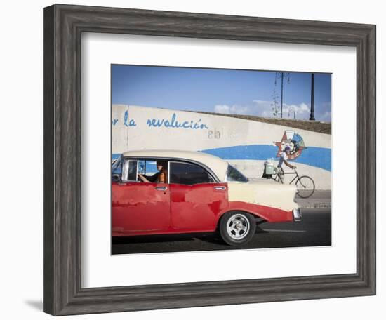 Revolutionary Slogan, Habana Vieja, Havana, Cuba-Jon Arnold-Framed Photographic Print