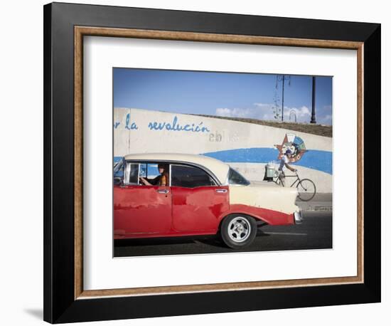 Revolutionary Slogan, Habana Vieja, Havana, Cuba-Jon Arnold-Framed Photographic Print