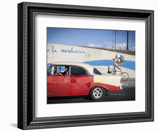 Revolutionary Slogan, Habana Vieja, Havana, Cuba-Jon Arnold-Framed Photographic Print