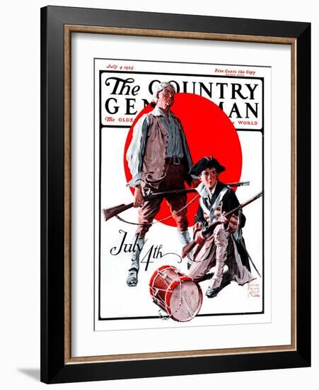 "Revolutionary Soldiers," Country Gentleman Cover, July 4, 1925-William Meade Prince-Framed Giclee Print