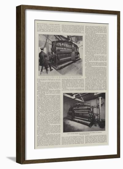 Revolutionising a Textile Industry-null-Framed Giclee Print