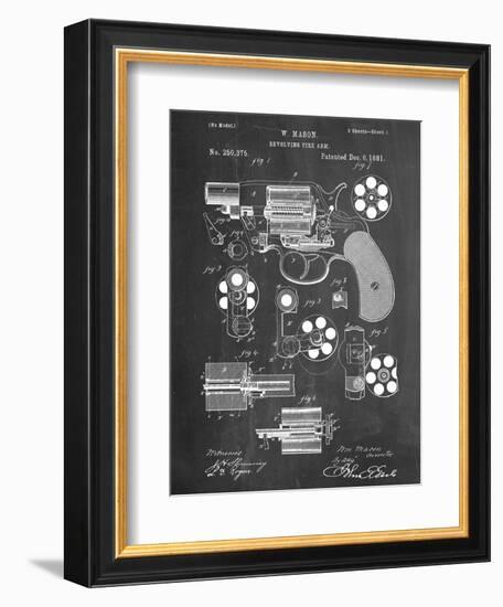 Revolver Firearm Patent-null-Framed Premium Giclee Print