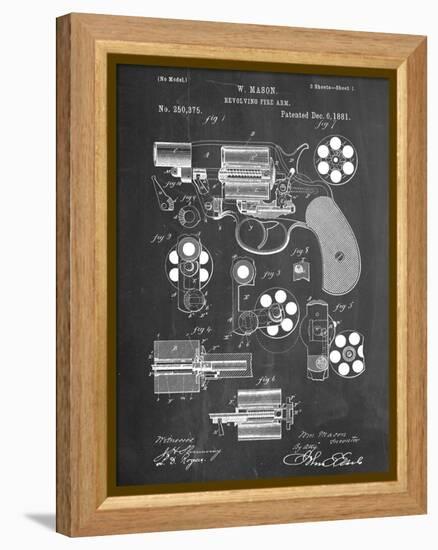 Revolver Firearm Patent-null-Framed Stretched Canvas