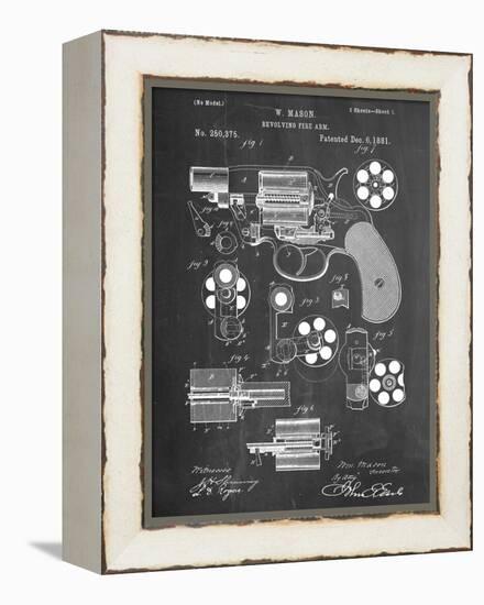 Revolver Firearm Patent-null-Framed Stretched Canvas