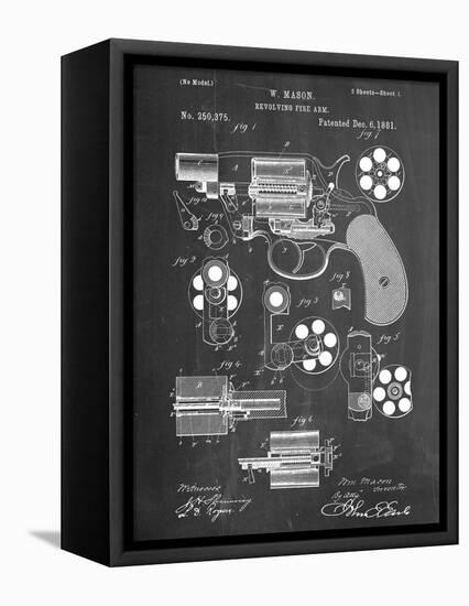 Revolver Firearm Patent-null-Framed Stretched Canvas