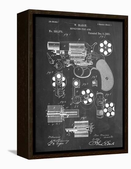 Revolver Firearm Patent-null-Framed Stretched Canvas