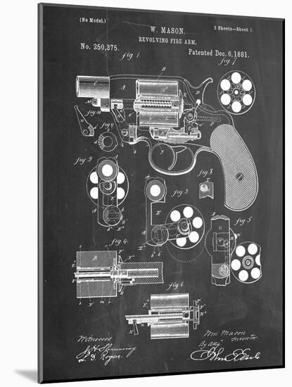 Revolver Firearm Patent-null-Mounted Art Print