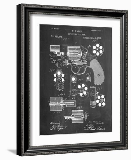 Revolver Firearm Patent-null-Framed Art Print