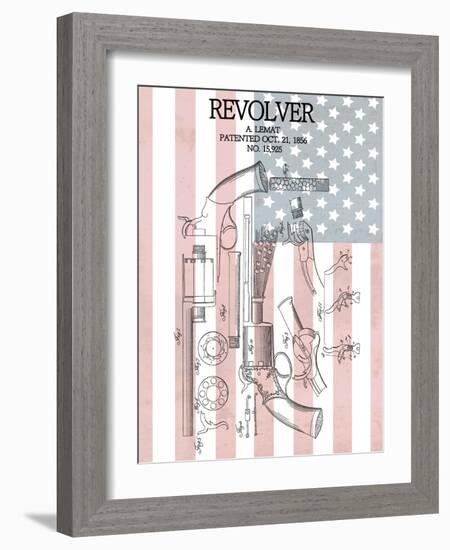 Revolver & Flag, 1856-Dan Sproul-Framed Art Print