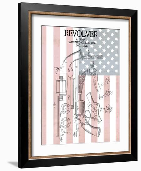 Revolver & Flag, 1856-Dan Sproul-Framed Art Print