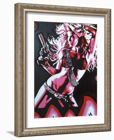 Revolver Girl 1-Abstract Graffiti-Framed Giclee Print