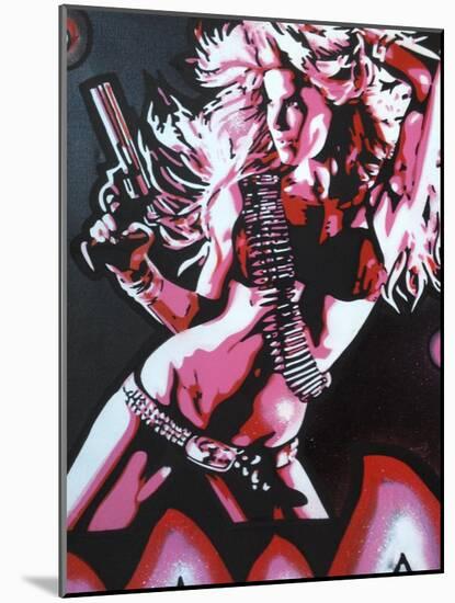 Revolver Girl 1-Abstract Graffiti-Mounted Giclee Print