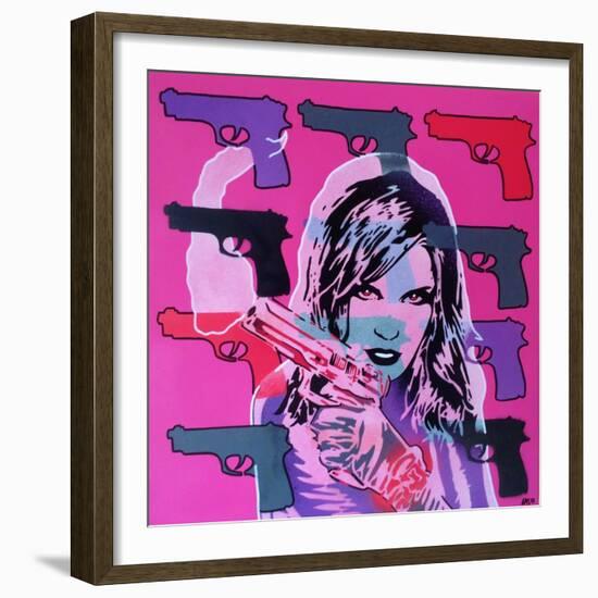 Revolver Pinks-Abstract Graffiti-Framed Giclee Print