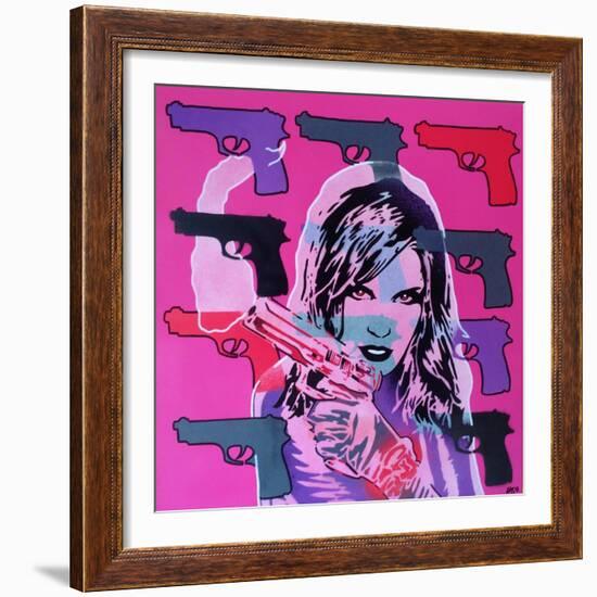 Revolver Pinks-Abstract Graffiti-Framed Giclee Print