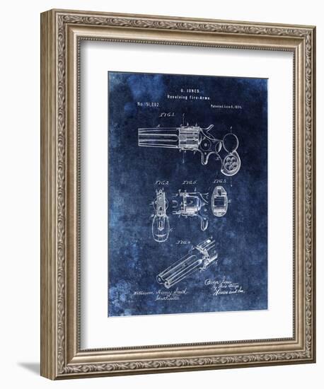 Revolving Fire Arms, 1874-Blue-Dan Sproul-Framed Art Print