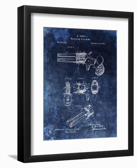 Revolving Fire Arms, 1874-Blue-Dan Sproul-Framed Art Print