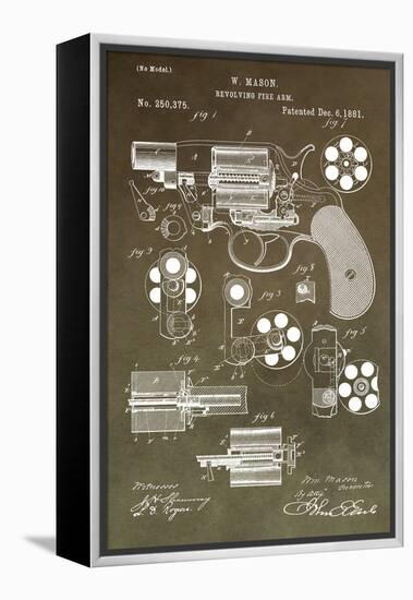 Revolving Firearm, 1881-Green-Dan Sproul-Framed Stretched Canvas