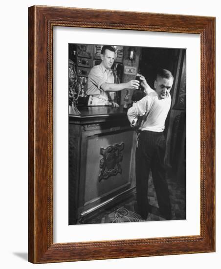 Revolving-Head Man Martin Laurello at Party Held for Robert Ripley's Oddities-John Phillips-Framed Photographic Print