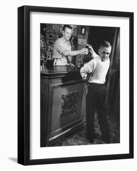 Revolving-Head Man Martin Laurello at Party Held for Robert Ripley's Oddities-John Phillips-Framed Photographic Print