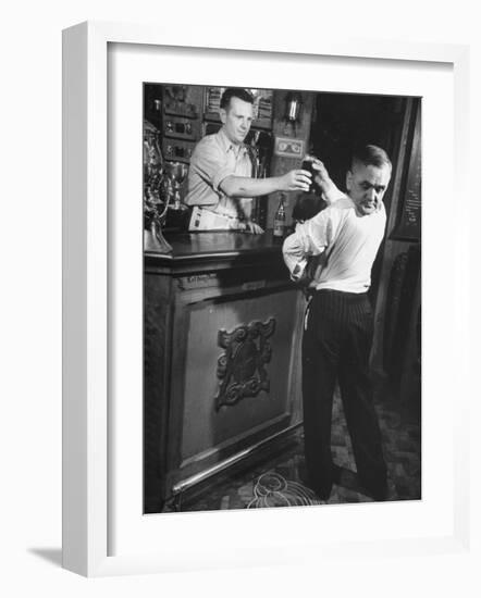 Revolving-Head Man Martin Laurello at Party Held for Robert Ripley's Oddities-John Phillips-Framed Photographic Print