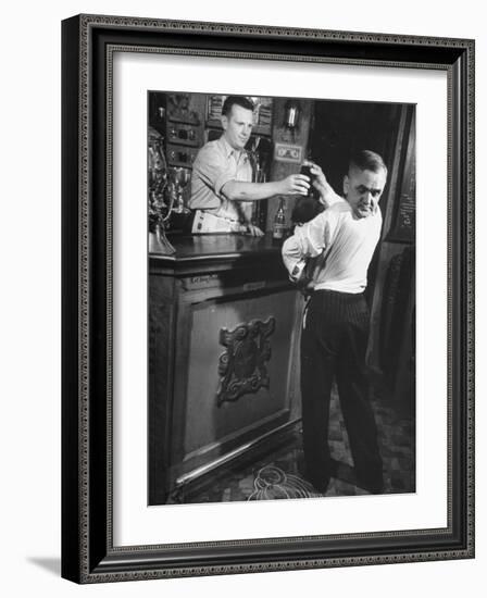 Revolving-Head Man Martin Laurello at Party Held for Robert Ripley's Oddities-John Phillips-Framed Photographic Print