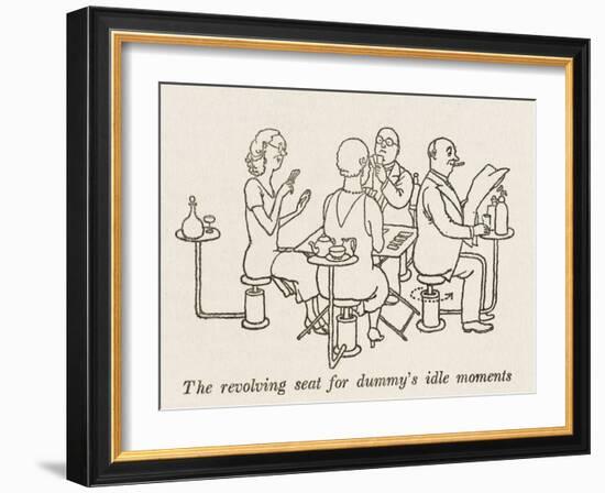 Revolving Table Seat-William Heath Robinson-Framed Art Print