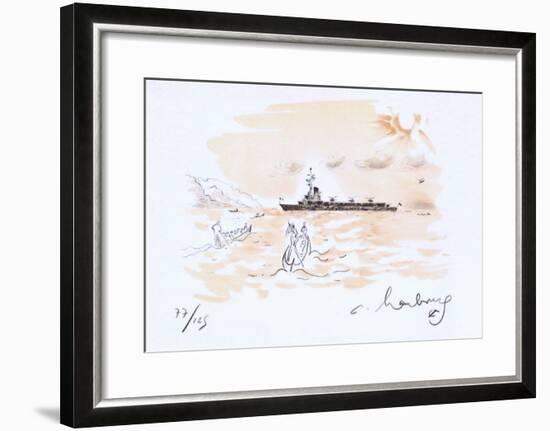 Revue Navale-André Hambourg-Framed Limited Edition