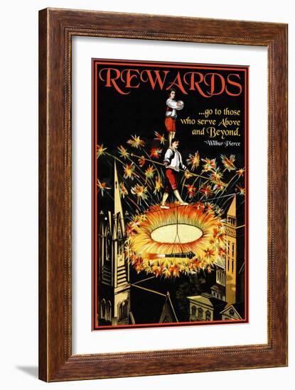 Rewards-null-Framed Art Print