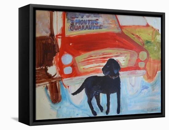 Rex at the Used Car Lot - Three months guarantee-Brenda Brin Booker-Framed Premier Image Canvas