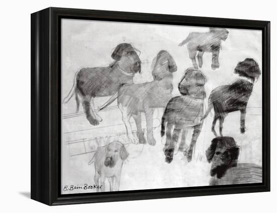 Rex - sketches at the used car lot-Brenda Brin Booker-Framed Premier Image Canvas