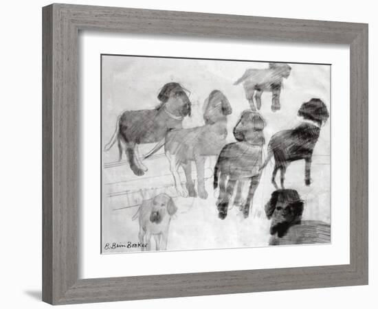 Rex - sketches at the used car lot-Brenda Brin Booker-Framed Giclee Print