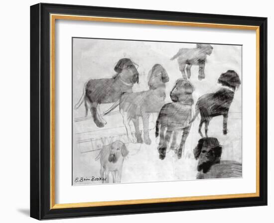 Rex - sketches at the used car lot-Brenda Brin Booker-Framed Giclee Print